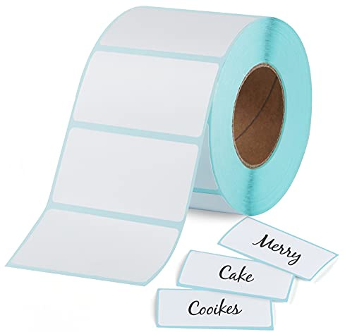 Self Adhesive Address Labels, Blank Direct Thermal Label Stickers by Binswloo, 60mm x 30mm, Roll of 800