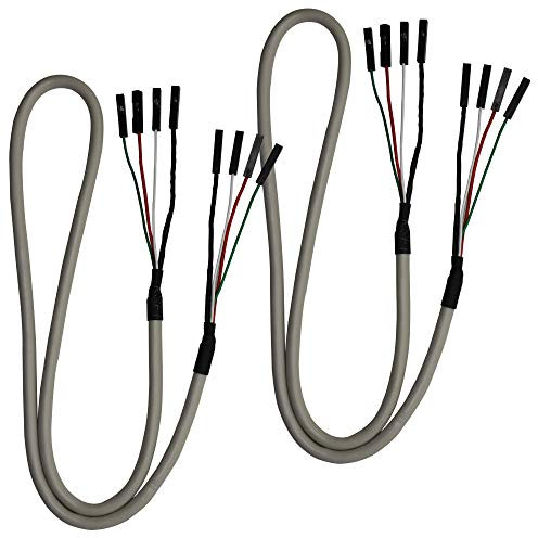 GINTOOYUN Breadboard Jumper Cables 2x4P 60CM Female to Female Dupont Cable With white PVC shell for Arduino Raspberry PI DIY Prototyping