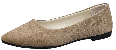 ticticlily Sandales Femmes Plates Sexy Ballerine Fashion Flat Slip on Chaussures Ballet De Loisirs Chaussures De Danse Grande Taille Mocassins A Kaki 39 EU