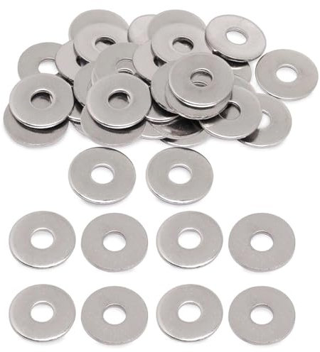 50 Pièces Rondelle Inox M6 x 12mm, Rondelles Metal M6, Rondelle en 304 Acier Inoxydable DIN125, pour L'étanchéité des Vis, Bagues D'étanchéité