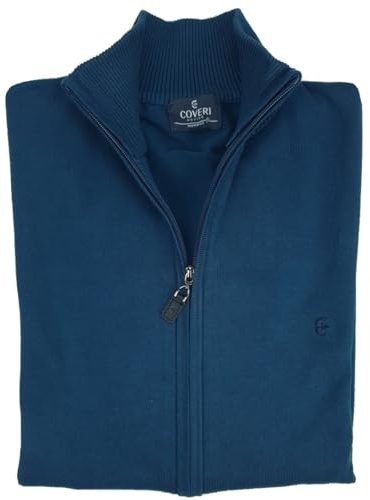 Coveri Maglione a Giacca Uomo Cardigan Aperto con Zip Cerniera Collo Alto M L XL XXL 3X (XXXL - Copiativo)