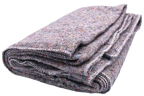 Couverture de déménagement - 150 x 200 cm - 330-350 g/m² - Gris - Ourlé des 2 côtés