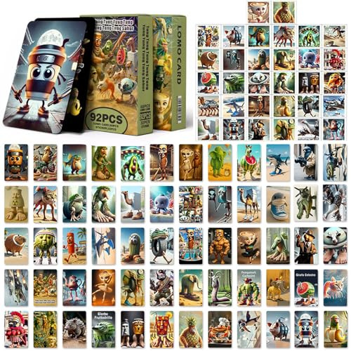 NlsqUK 92 Pcs Italian Brainrot Cards Set, Brainrot Card for Teens and Adults, No Duplicates Fun Card Game for Collection and Social Gathering