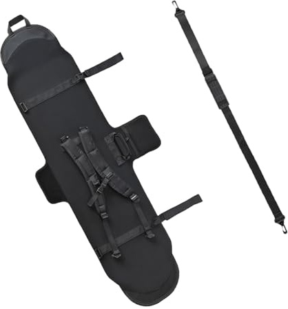 RoaQinFo Funda para Snowboard, Bolsa de Transporte, Equipo Resistente a arañazos, Neopreno Negro, Correas de Hombro Desmontables, Bolsa para Viaje