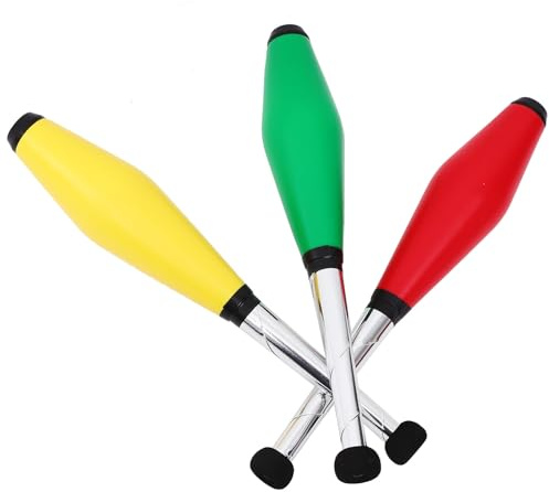 Gadpiparty 3-teiliges Professionelles Jonglierkeulen-Set, Robuste Jonglierstäbe für Anfänger Und Kinder, Ausbalancierte Zirkusrequisiten, Outdoor-sportspielzeug Zur Förderung Der
