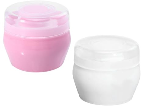 JOINPAYA Juego de 2 Borlas de Polvo de Pelusa para Bebés Caja Vacía, para Cuidado en Baño y Fuera de Casa