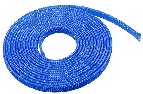 sourcing map Expandable Sleeving, 5/16-inch 10ft Cable Sleeve, Blue