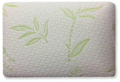 Alpes Blanc Oreiller mémoire de Forme Visco 40x60 cm – Forme rectangulaire Ergonomique – Enveloppe en Bambou déhoussable et Lavable