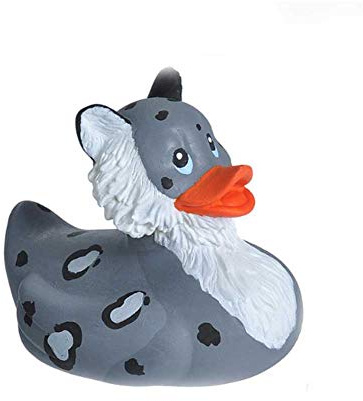 Wild Republic Rubber Ducks, Bath Toys, Kids Gifts, Pool Toys, Water Toys, Snow Leopard, 4