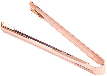 T&F - Pinzas para azúcar de acero inoxidable para bodas, fiestas de cumpleaños y cocina, color plateado oro rosa