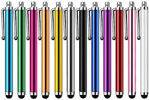 Stylus Pens for Touch Screens, 12Pack Universal Capacitive Touch Screen Pens for Tablets, Samsung Galaxy, Smartphones, All Universal Touch Screen Devices