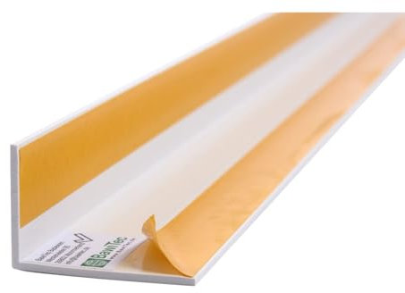 BawiTec Kunststoff Winkelprofil,Schenkel 60x20 mm,Länge 200cm,selbstklebend,Farbe weiß,Kunststoffwinkel,Klebeband,Fensterleiste,Profil Winkel,Bauprofil,Fensterwinkel,Breite 60mm 20mm