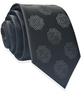 Hlub Hmong Stylish Neck Tie - Traditional Elegance for Every Occasion! Modern Slim Black (Black on Black)