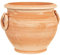 Biscottini Pots en terre cuite artisanaux 30 x 28 x 30 cm | Vase en terre cuite intérieur et extérieur | Pots succulents Made in Italy
