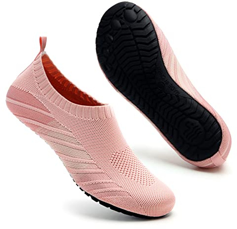 Mabove Swim Water Shoes Socks Barefoot Protecting for Sea Beach Swimming Pool Mens Women(Nude Pink 3006,6/7 UK,40/41 EU)