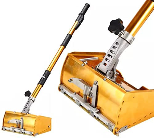 kubeier 9 Trockenbau Kelle Drywall Flat Finishing Werkzeuge Eckrolle Verstellbarer 98cm~180cm Griff, Finishing Set Griff Einstellbare Taping Werkzeuge, Teleskopstange aus Aluminiumlegierung