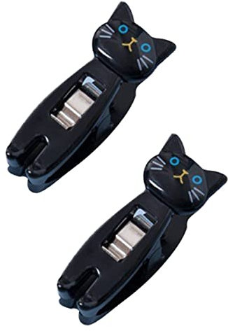 MAGICLULU 2pcs Cartoon Cat Design Snack Bag Sealing Clips Food Bag Clips for Long Storage Random Color