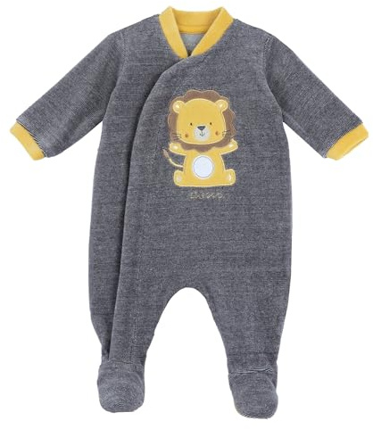 Chicco Tutina In Ciniglia, Con Apertura Davanti Neonato 0-24 mesi, Grigio, 1 mesi, Designed in Italy