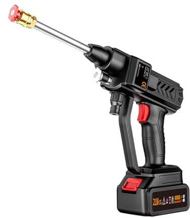 Irfora Cordless Power Washer 60Bar 300W High Power Washer Machine with Rechargeable Battery 5in1 Nozzles for Car Fence Floor Cleaning Watering