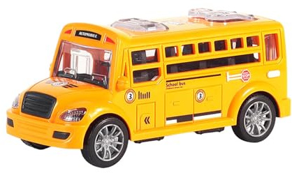 Folpus Bus jouet enfants voiture jouet inertie voiture véhicules, tirer voiture pour enfants garçons filles fête faveur, Orange