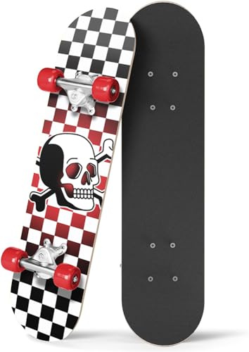 24 inch Rude Boyz Mini Cruiser Skateboard - Aluminium Trucks - Kids Skateboard Ages 5-8 Beginner - Skateboards for Kids
