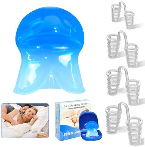 Bogoro Schnarchstopper Anti Schnarch Silikon Zungenhalter Schnarchen,Schnarchstopper Anti Schnarch,Stoppen Schnarchen Silikon,Anti Schnarch Gerät Mund,Anti-Schnarchen,Atmen Schnarchschiene