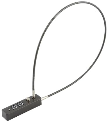 Cable Locks with Combination, Gate Locks for Outdoor Fence Gate, Locker Lock Cable Chain Lock Combination Lock Outdoor for Bikes, Lockers, File Cabinets, Wardrobes, Small Fences (Dark Grey)