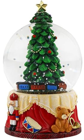 Palla di neve di Natale, albero di Natale scintillante, palla d'acqua vorticosa, decorazione unica per le vacanze, palla di neve da collezione, lunga durata, fascino festivo migliorato per festival e