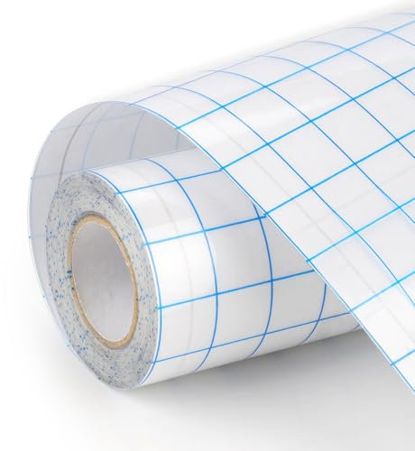 Transferfolie Plotter für Plotterfolie 1100cmx30.5cm Transferfolie für Cricut Silhouette Cameo Übertragungsfolie Trägerfolie Plotter Transfer Tape für Partydekoration Becher Fenster Aufkleber