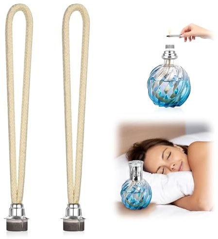 Qaestuan 2 PCS Mechas para Lámpara Berger, 13mm Mechas de Lámpara de Aceite de Fragancia, Repuesto Mecha para Quemador, para Quemador Difusor Aromaterapia Decoración Hogar
