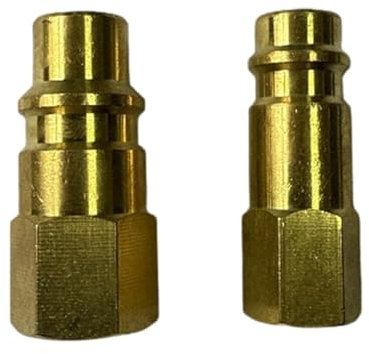 Lot de 2 adaptateurs de réfrigérants de climatisation automobile pour R1234yf - Filetage de 6,35 mm - Accessoires de voiture en laiton