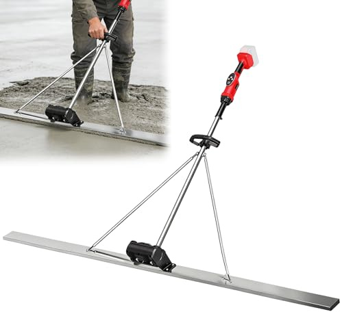 Secoueur de béton sans fil compatible avec batterie 21 V (sans batterie), planche de 1,5 m, kit de vibrateurs pour béton électrique, fer à lisser 6000 tr/min, en acier inoxydable, réglage à 9 niveaux