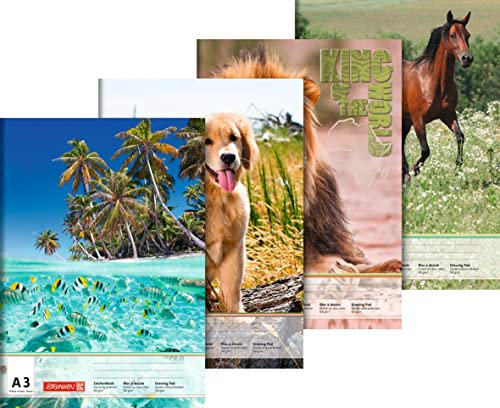 Brunnen 1047913 Zeichenblock (A3, 100 g/m², 20 Blatt) Tiermotive