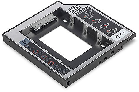 DIGITUS SSD/HDD mounting frame for CD/DVD/Blu-ray drive bay - for laptops - 2.5 SSD/HDD - SATA to SATA III - 12.7 mm height - 6 Gbit/s