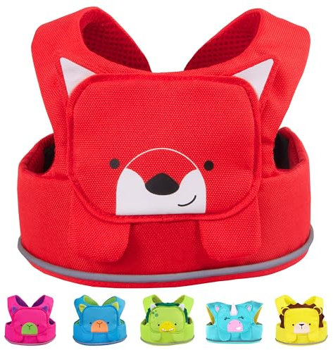 Trunki ToddlePak - Praktische Kinderleine für Babys und Laufgurt Kinder | Kinderleine Laufleine | Kinder Sicherheitsleine für Kleinkinder - Felix Fuchs (Rot)