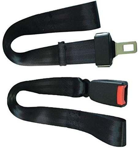 YAOBAO Cinturón de Seguridad para el cinturón de Seguridad, Arnés de Seguridad para Silla de Ruedas, Cinturón de Estilo automático con Hebilla de Metal hacia Arriba (Negro) 1pcs