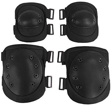Faxianther Adults Teens Collision Avoidance Knee Elbow Pads Inline Skating Knee Brace Elbow Guards Kneepads Protector Gear for Skate Roller Blading Skateboard Biking Scooter Cycling Climbing