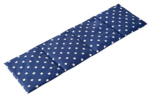 4-Kammer Traubenkernkissen 20x60cm groß - Sterne-blau - Wärmekissen & Kältekissen - Körnerkissen
