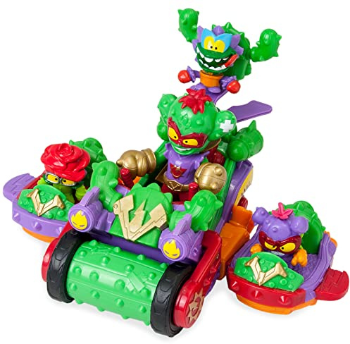 SUPERTHINGS - Spike Roller, Gran vehículo con Dos vehículos acoplables, 3 Superthings y 1 Kazoom Kid exclusivos