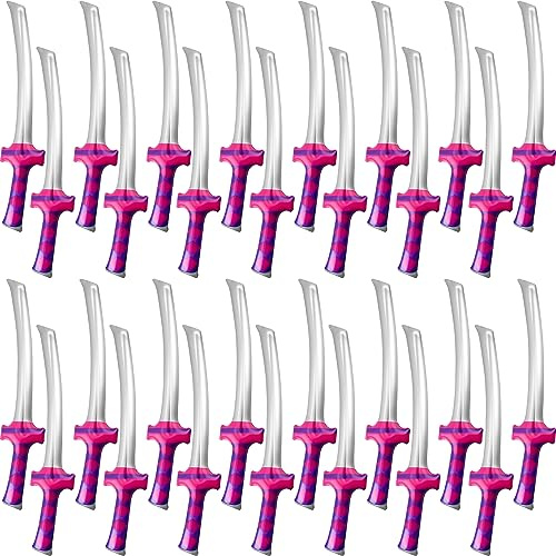 Fahacop 30 Pack 30 Inch Inflatable Ninja Katana Blow up Samurai Sword Inflatable Weapons for Kids Halloween Pool Birthday Party Supplies
