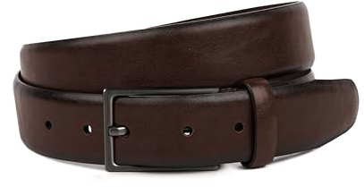 FENIX ORLANDO Barnbälte för pojkar och flickor i olika färger, justerbart läderbälte för barn och tonåringar, storlek 55 cm till 75 cm, nickelfritt spänne 30 mm brett, Toffee Brown, 70 cm
