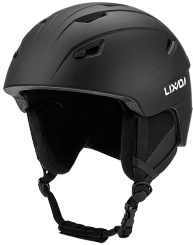 Lixada Casco de Esquí, Casco de esquí cálido Integrado, Casco de Snowboard cómodo, Ligero y Ajustable