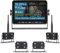 VSG24 10“ Element Wired PRO HD Funk Rückfahrsystem mit 4 Kameras für Wohnmobil & LKW, KFZ Set Rückfahrkamera kabellos + Monitor DIY Nachrüsten 12V-24V Kamera digital Auto Rückspiegel Pferdeanhänger