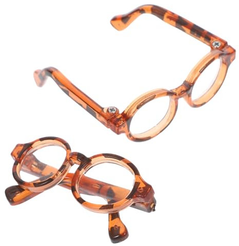 Didiseaon 2Paare Mini Puppenbrille Kunststoff Sonnenbrillen für Puppen DIY Projekte und Puppen Kostüme Linsen