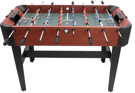 KANBCNG Mesa de futbolín de acero, 8 varillas, puntuador de 9 puntos, futbolín, mesa de juegos, mesa de juego multifuncional, mini mesa de ping pong, mesas de futbolín, 120 × 61 × 81 cm