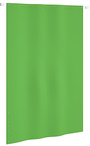 Mokuyary Paravento per balcone, verde chiaro, 160 x 240 cm, in tessuto Oxford, copertura per balcone, copertura opaca, protezione dal vento per giardino, terrazza, esterno