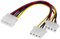 Alimentatore di rete per PC, cavo di alimentazione Y interno Molex, 1 x 4 spine su 2 prese Molex a 4 spine. 5 Stck