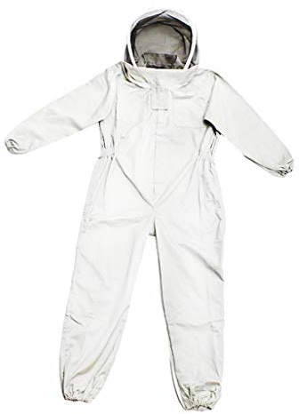 Milageto Combinaison D'Apiculture avec Chapeau Détachable, Costume de D'Apiculteur Totale pour Unisexe, Apiculteur Professionnel (Mince, L)
