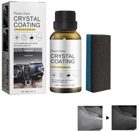Renovateur Plastique Voiture Intérieur, Restaurateur et Nettoyant Plastique, Produit d'Entretien Auto, Remise à Neuf, 30 ML