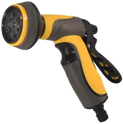 Pulverizador Con Boquilla Para Manguera Jardín, Pistola Rociadora Para Tubo Manguera, Cabezal Rociador Boquilla Para Manguera Agua Con 10 Patrones Ajustables Para Riego Plantas, Césped Lavado Autos